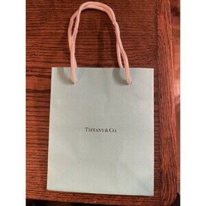 Authentic Tiffany & Co. Blue Turquoise Shopping Bag 4”x6”x3”